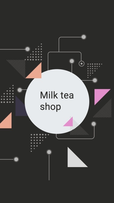 Fashion Geometric Shapes Text Milk Tea Shop  Instagram Highlight