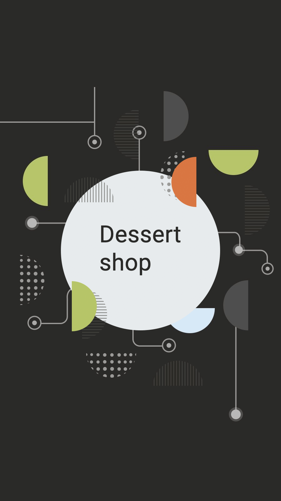 Fashion Circle Pattern Text Dessert Shop Instagram Highlight