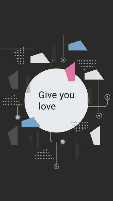 Fashion Geometric Shapes Text Give You Love Instagram Highlight预览效果