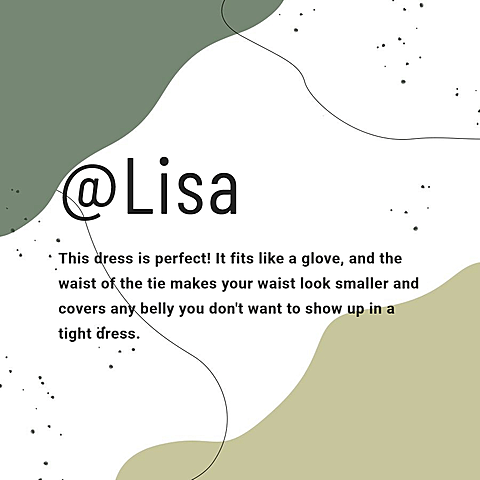 Simple Literary Women's Dress Sales Feedback Instagram Post