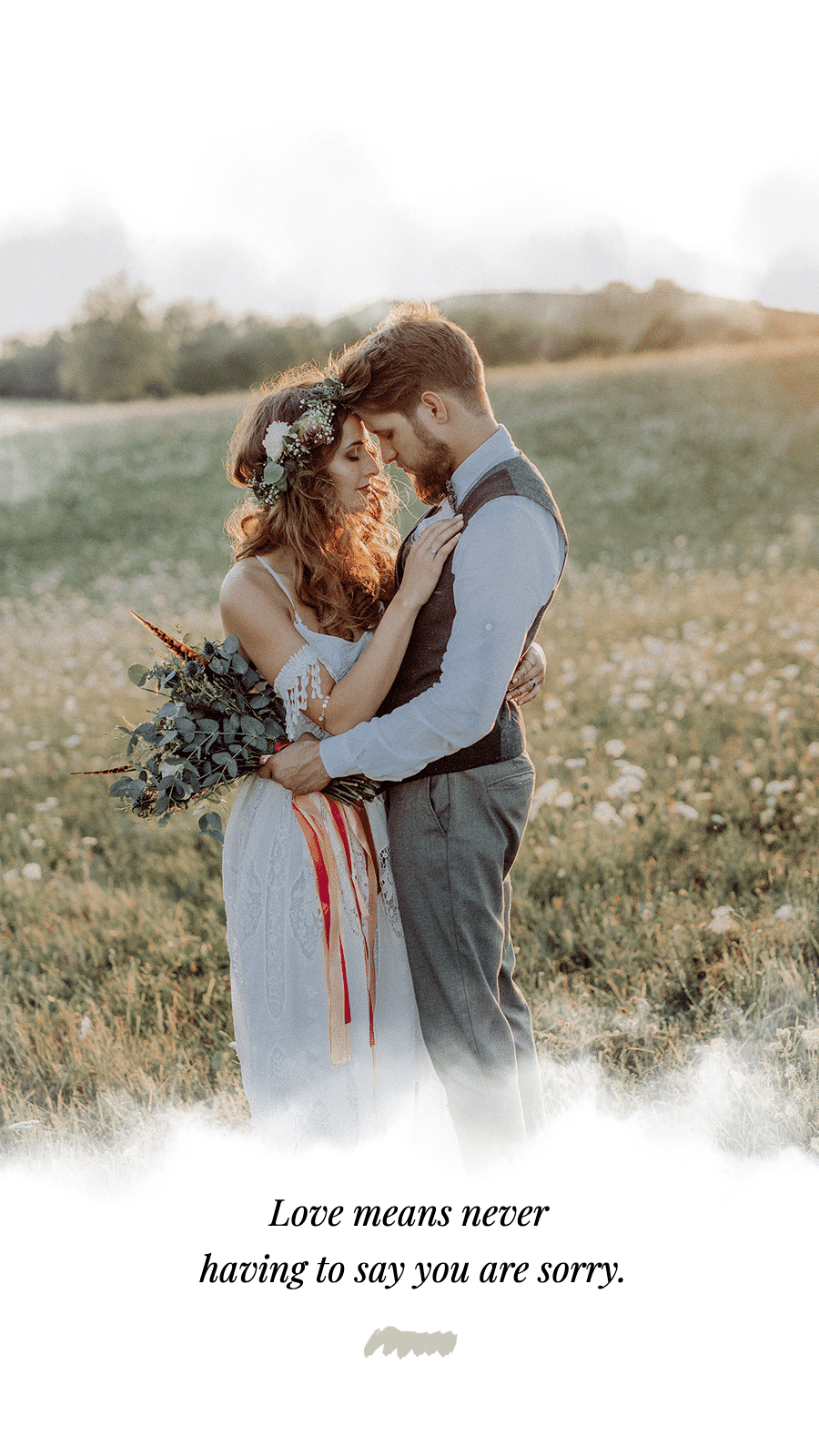 Couple Photo Simple Fashion Smear Style Poster Instagram Story