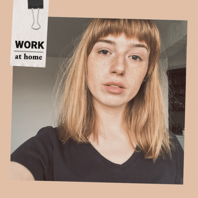 Literary Working Woman Selfie Life Sharing Instagram Post预览效果