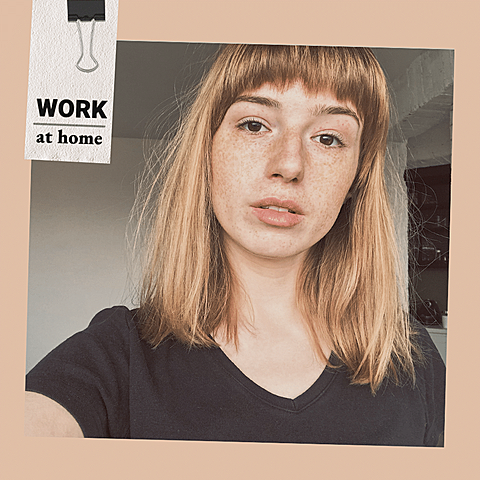 Literary Working Woman Selfie Life Sharing Instagram Post