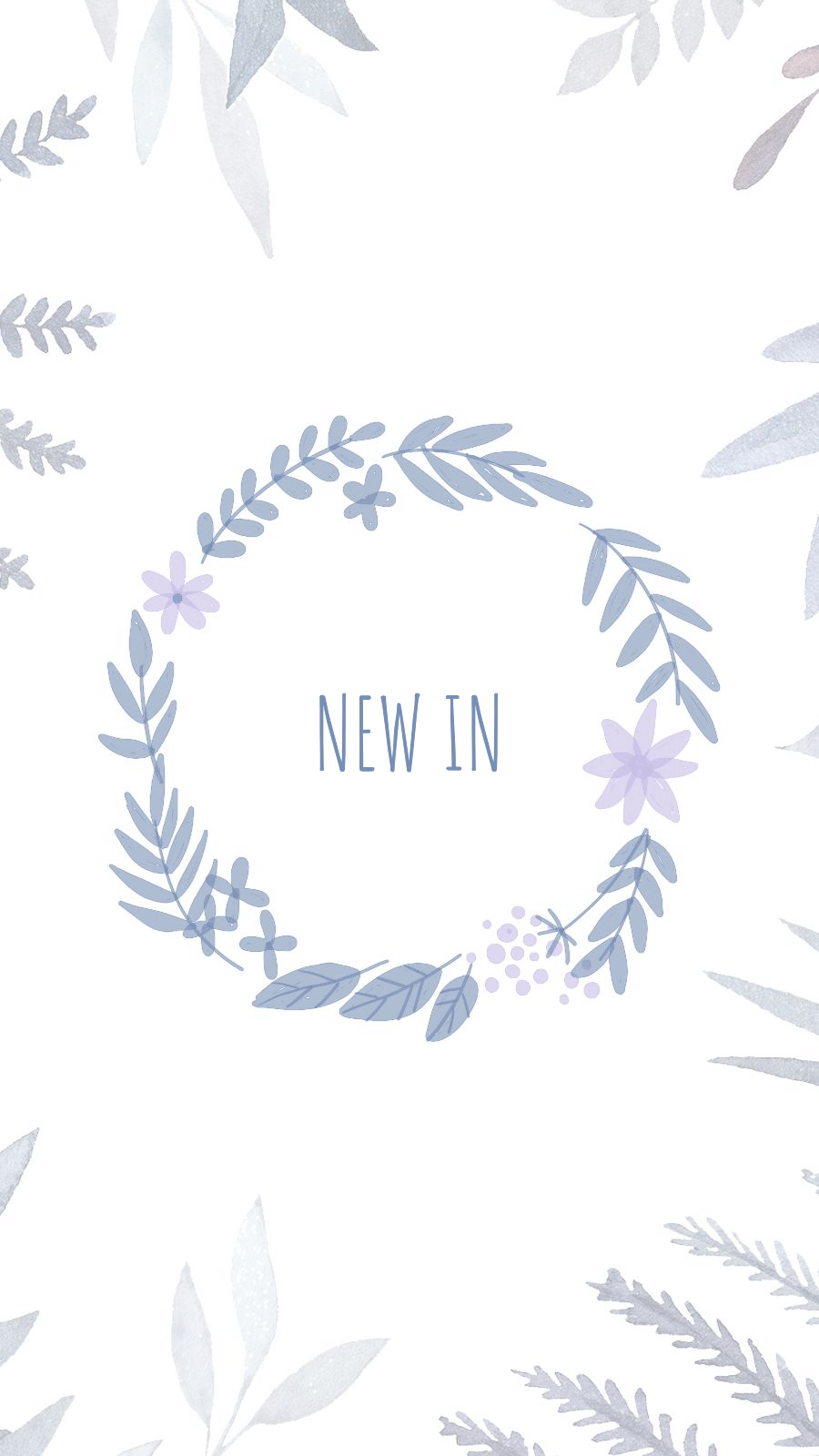 White Background Leaves Circle Text Simple Fashion Style Instagram Highlight
