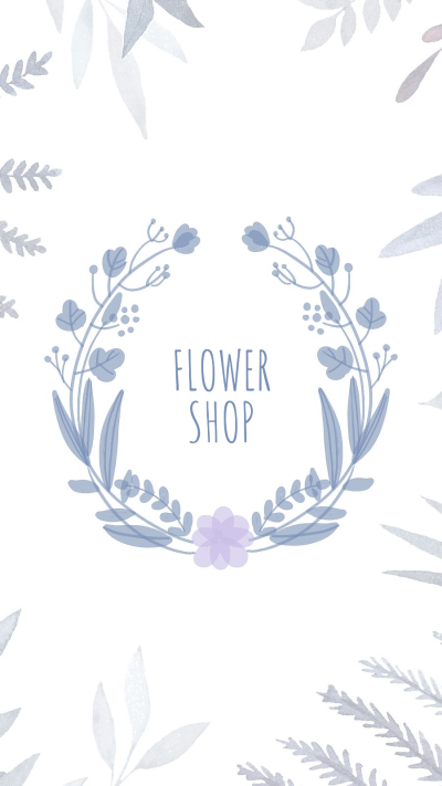 White Background Leaf Frame Flower Shop Text Instagram Highlight