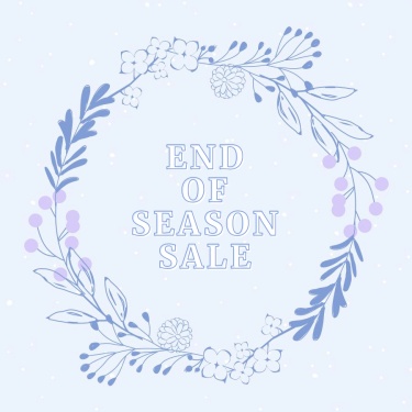 Sky Blue Background Plant Circle Clothing Promotion Season Sale Simple Fashion Style Poster Instagram Post