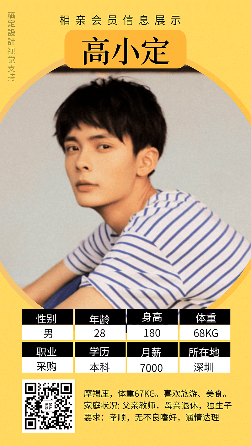 婚介相亲会员个人信息展示