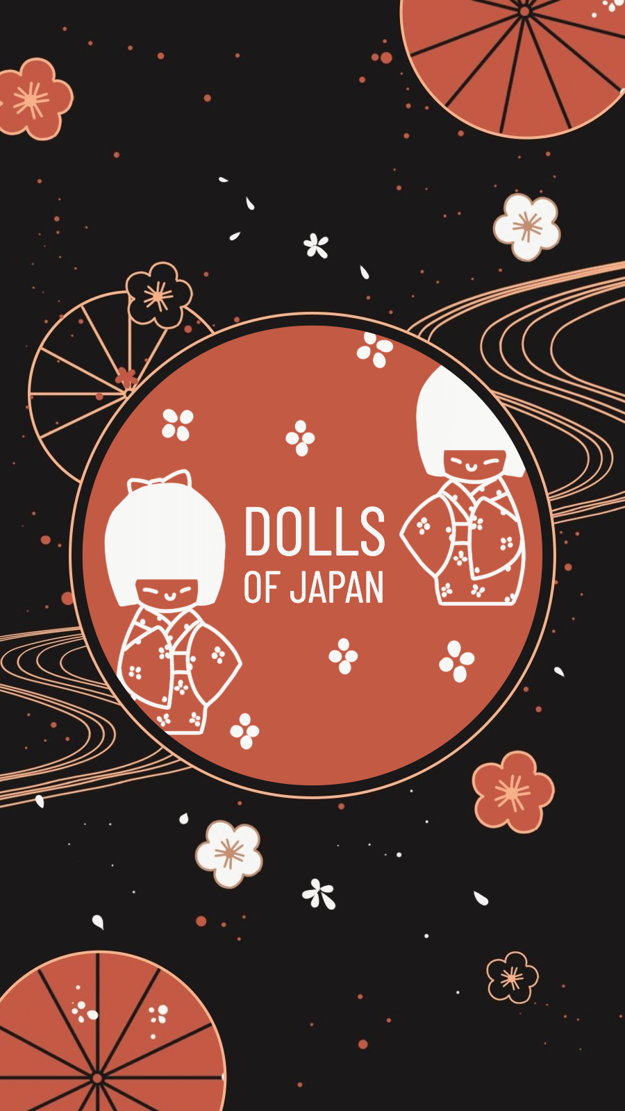 Japanese Cultural Items Dolls Illustration Instagram Highlight
