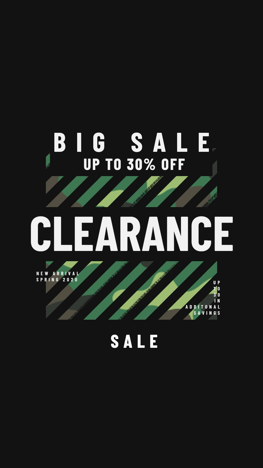 Fashion Camouflage Pattern Text Discount Instagram Highlight