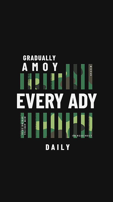 Camouflage Pattern Text Every Day Instagram Highlight