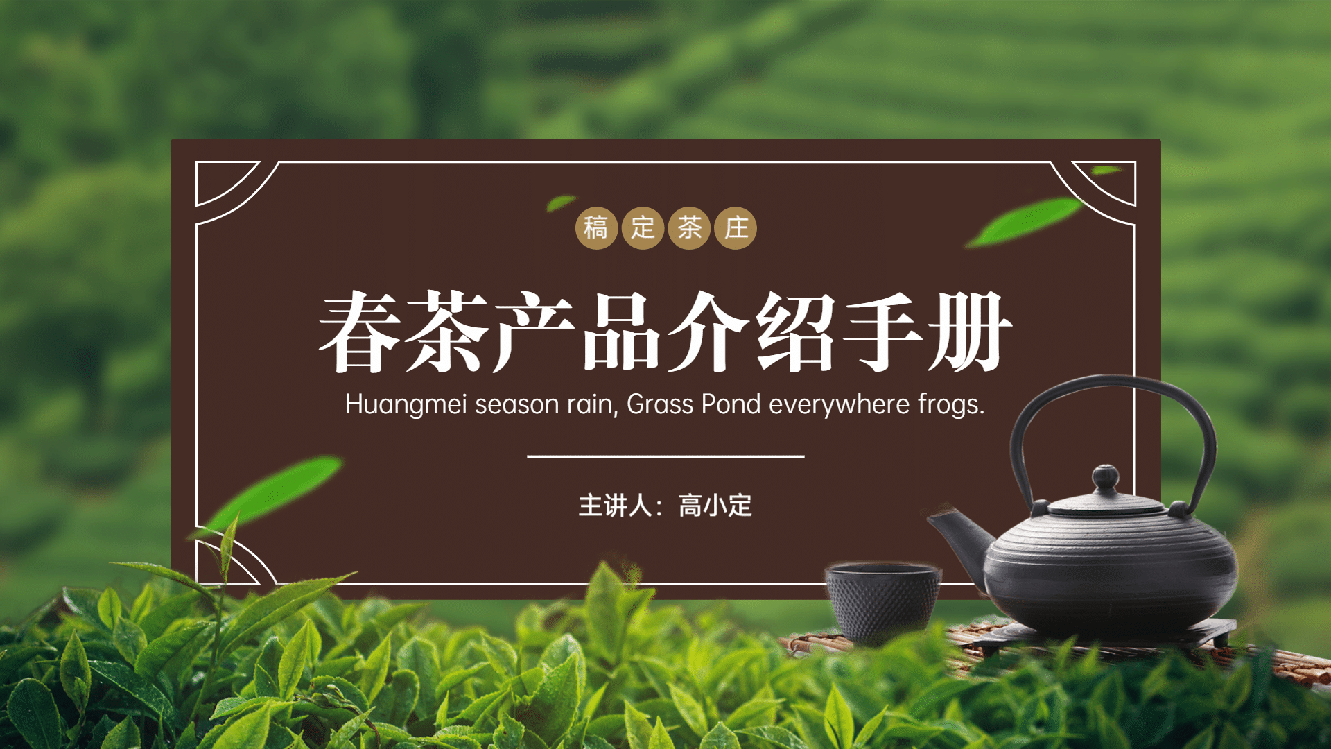 春茶产品介绍宣传手册PPT
