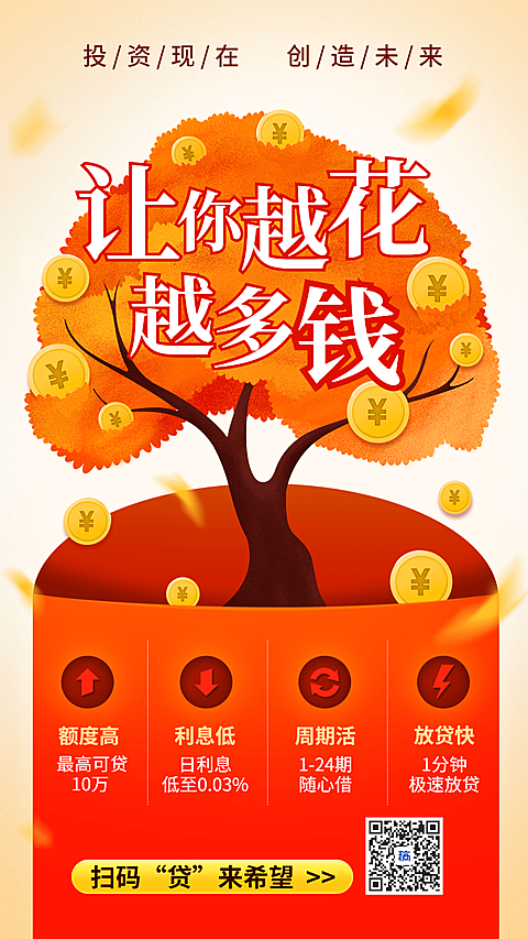 金融保险产品营销贷款营销竖版海报