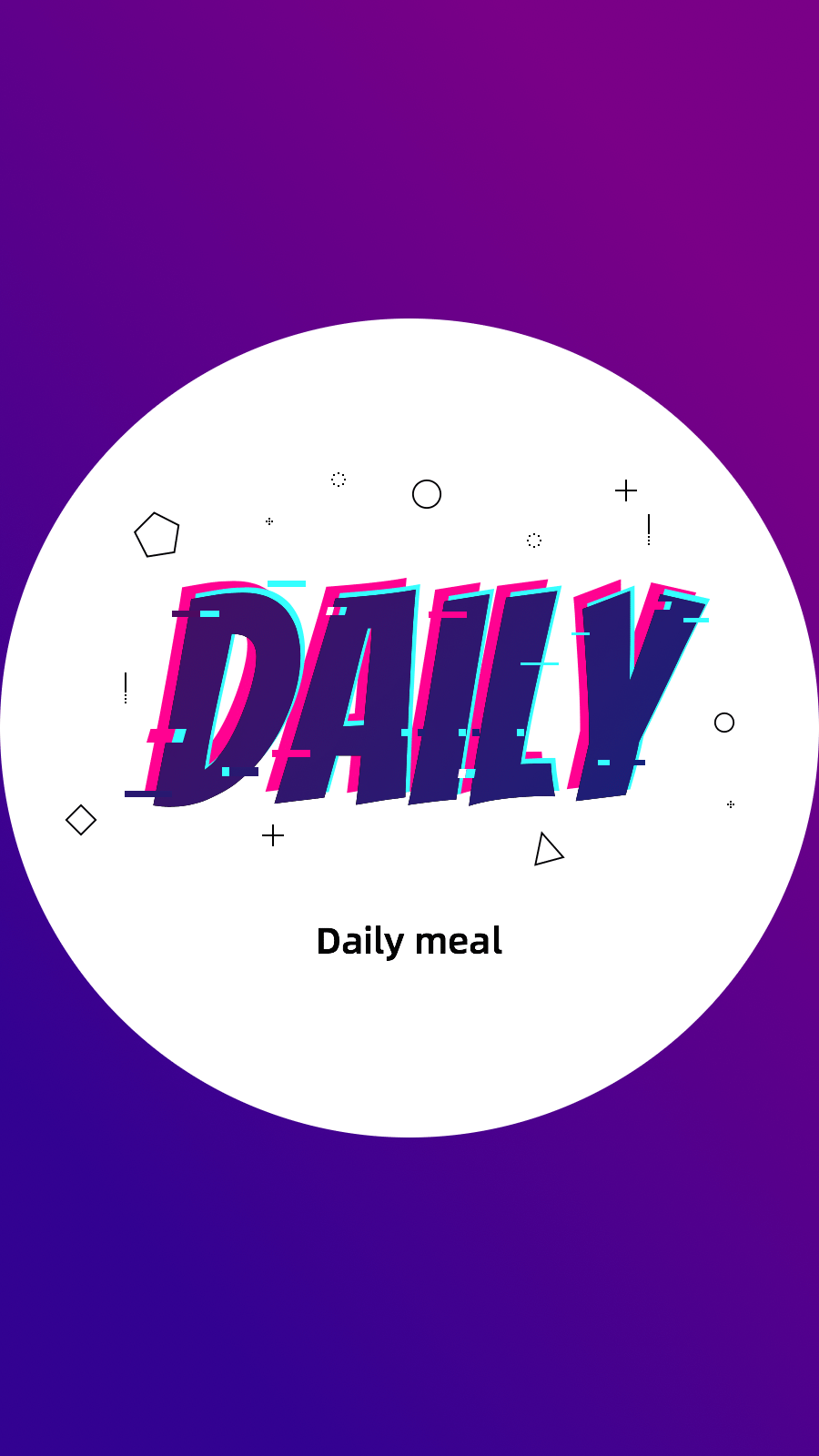 Pure Purple Background Circle Element Simple Text Daily Instagram Highlight