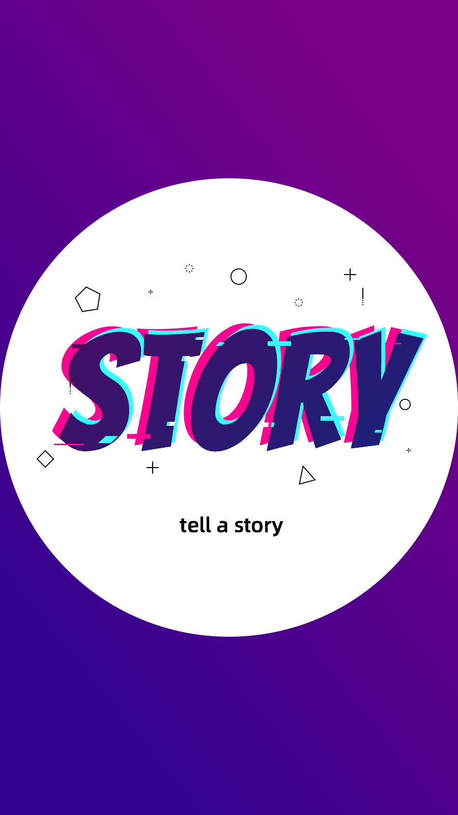 Simple Fashion Purple Background White Circle Story Text Instagram Highlight