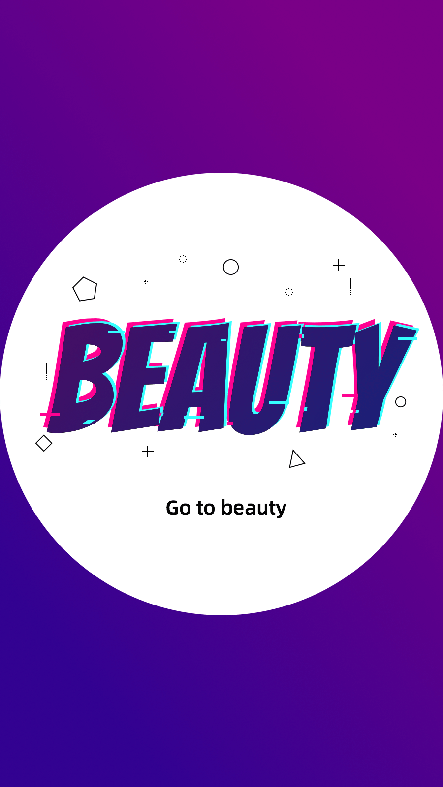 Purple Gradient Background White Circle Beauty Simple Fashion Style Instagram Highlight