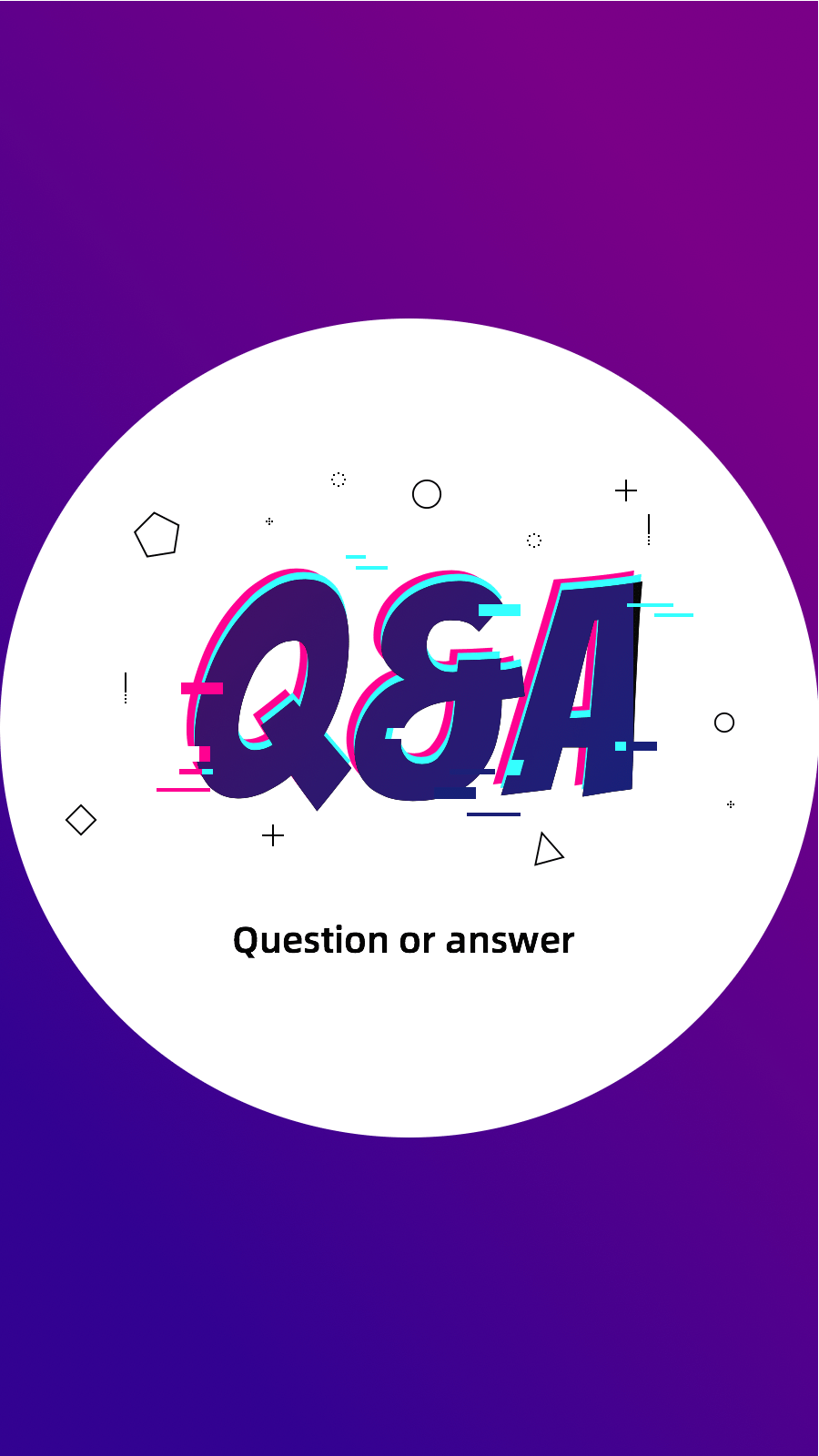 Purple Gradient Background White Circle Q&A Simple Fashion Style Instagram Highlight