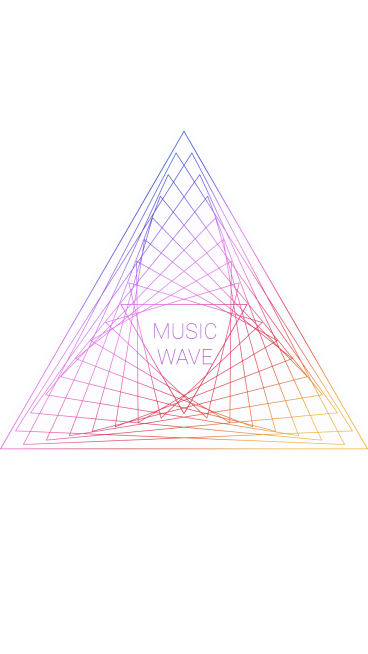 Simple Colorful Triangle Frame Simple Text Music Wave Instagram Highlight预览效果