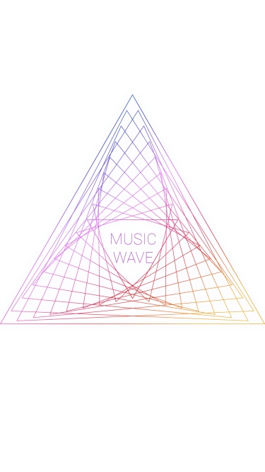 Simple Colorful Triangle Frame Simple Text Music Wave Instagram Highlight