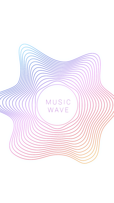 Hand Painted Colorful Ring Frame Simple Text Music Wave Instagram Highlight