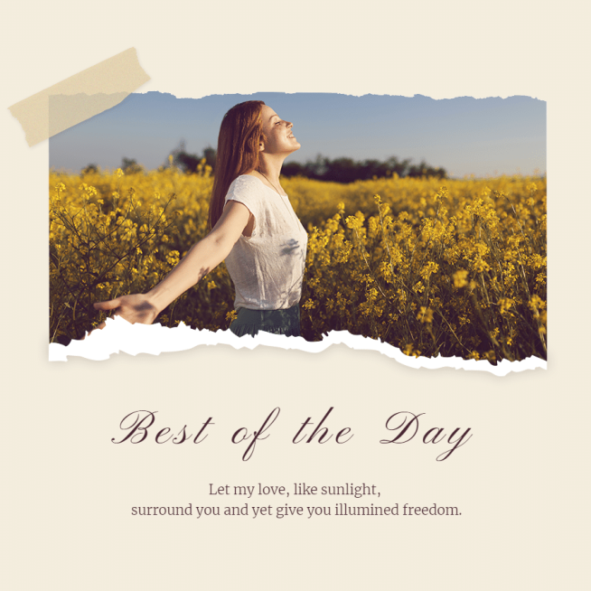 Pure Color Background Woman Photo Incentive Text Fashion Aestheticism Style Tear Paper Instagram Post预览效果