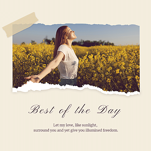 Pure Color Background Woman Photo Incentive Text Fashion Aestheticism Style Tear Paper Instagram Post