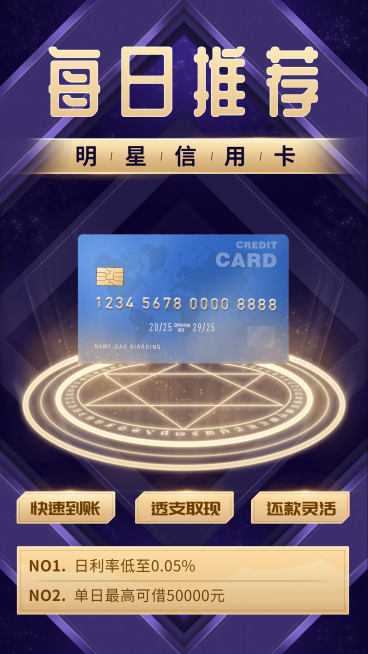 金融保险信用卡产品介绍创意海报预览效果