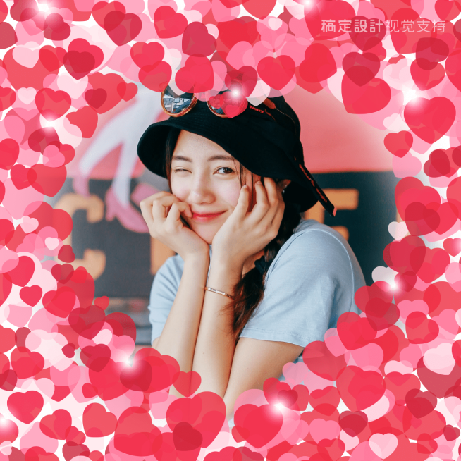 文艺清新少女心形头像预览效果