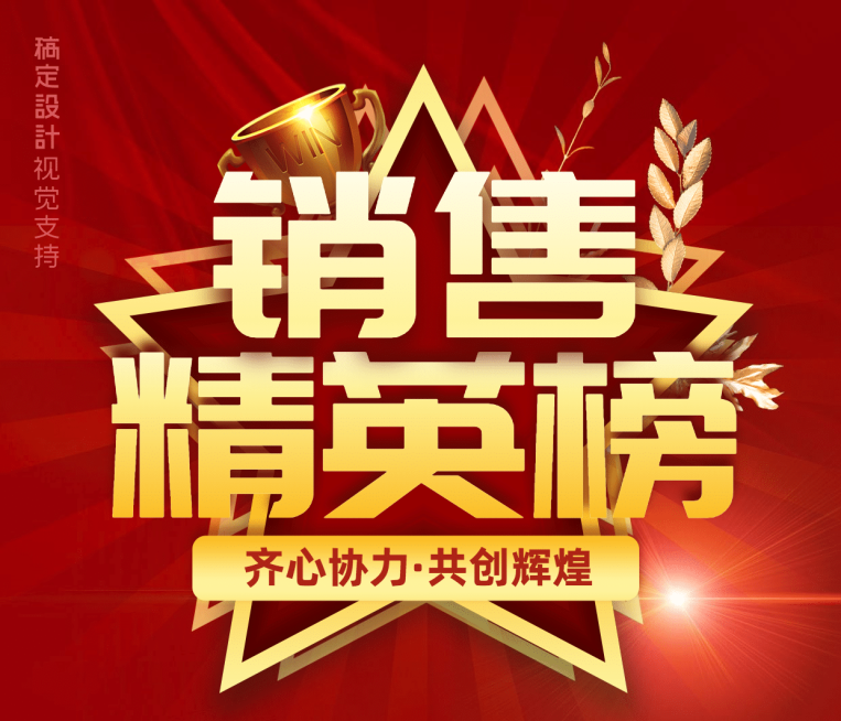 喜报销售精英榜表彰团队宣传海报预览效果