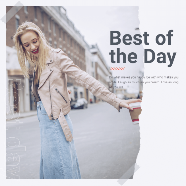 Simple Fashion Life Record Text Quotes Instagram Post预览效果