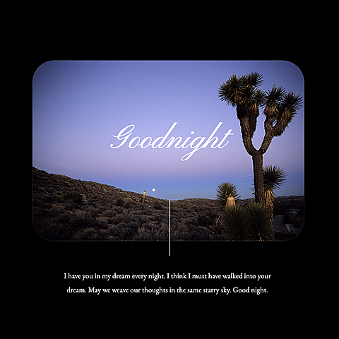 Line Element Natural Scene Literary Night Greeting Text Quotes Instagram Post