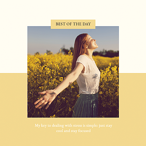 Best Of The Day Text Incentive Template Fashion Art Simple Style Poster Instagram Post