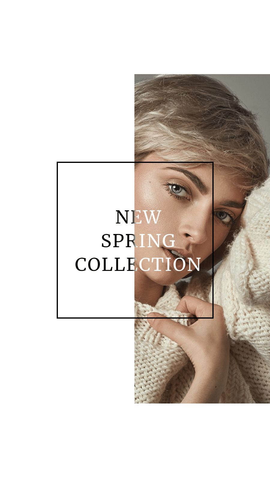 Literary Square Frame Women's Wear New Spring Collection Instagram Highlight