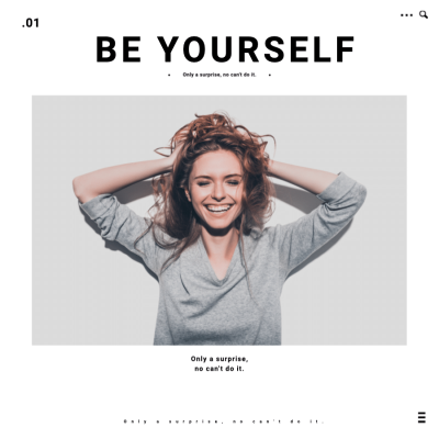 Fashion Rectangle Frame Smile Woman Lifestyle Quotes Instagram Post