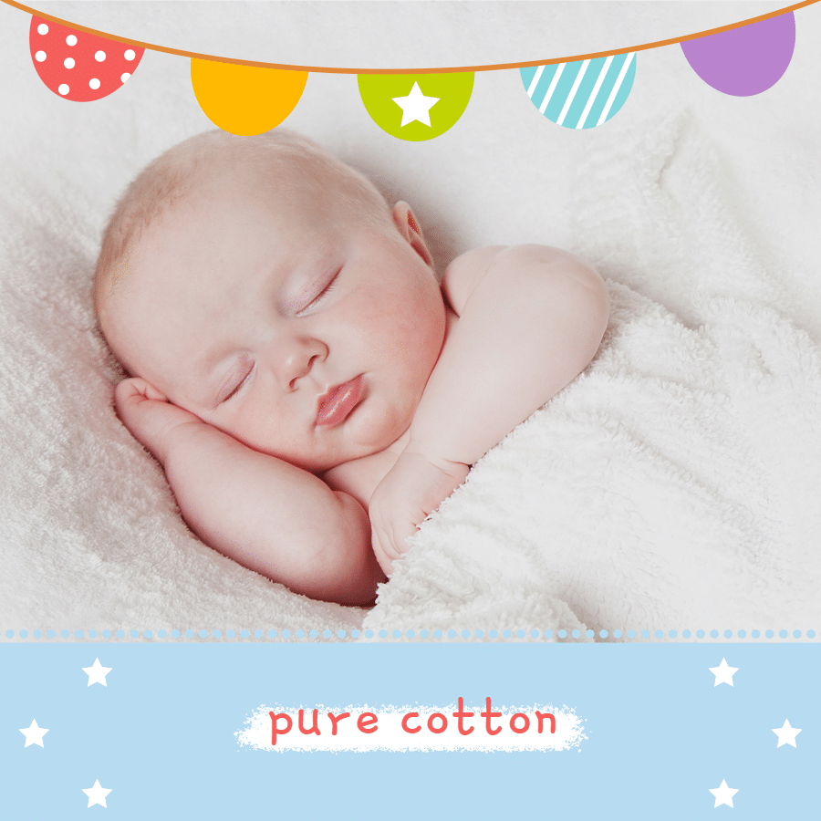 Pure Cotton Baby Blanket Ecommerce Product Image