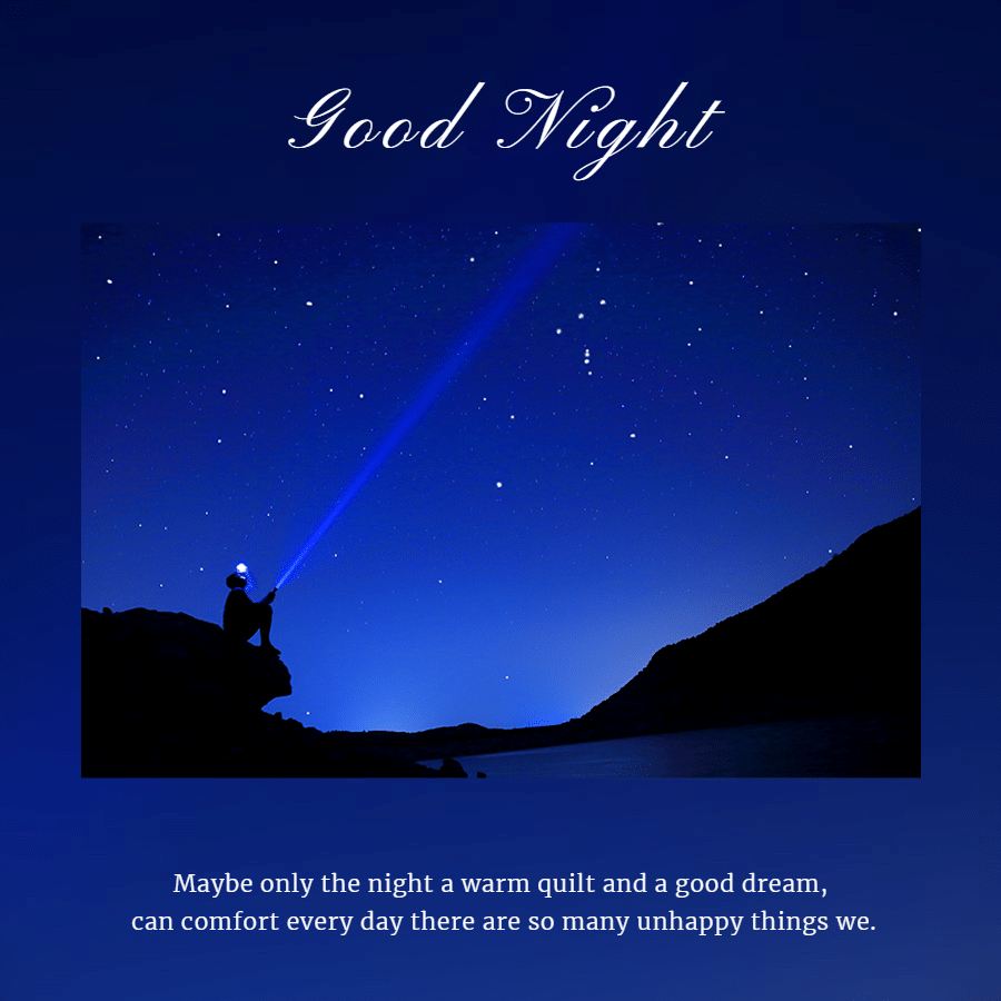 Star Sky Good Night Quote Fashion Simple Style Poster Instagram Post预览效果