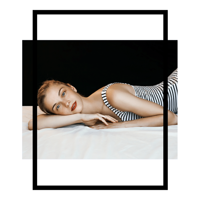 White Background Frame Woman Photo Fashion Aestheticism Style Instagram Post预览效果