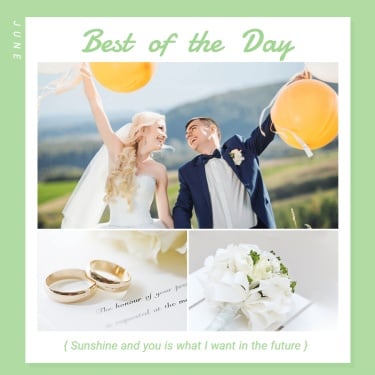 Fresh Couple Wedding Record Instagram Post