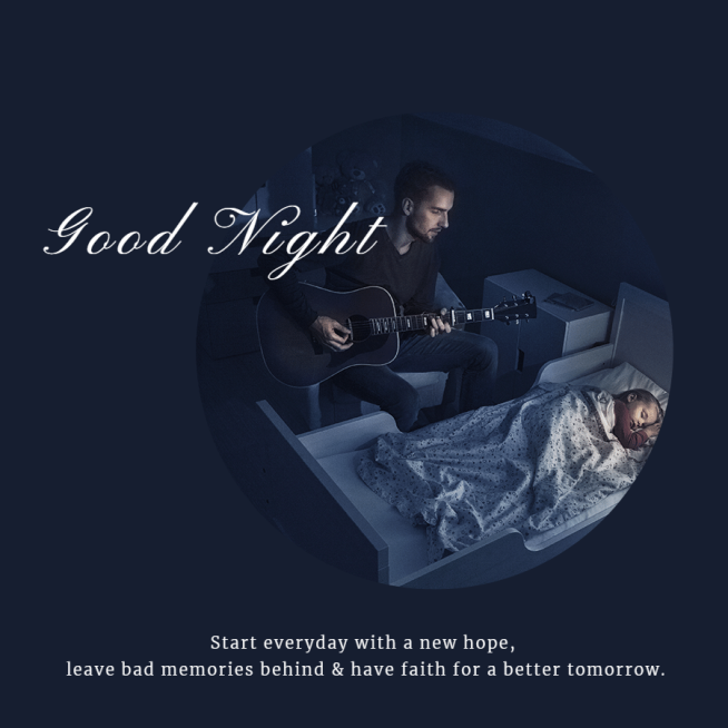 Father Children Good Night Quote Fashion Simple Style Poster Instagram Post预览效果
