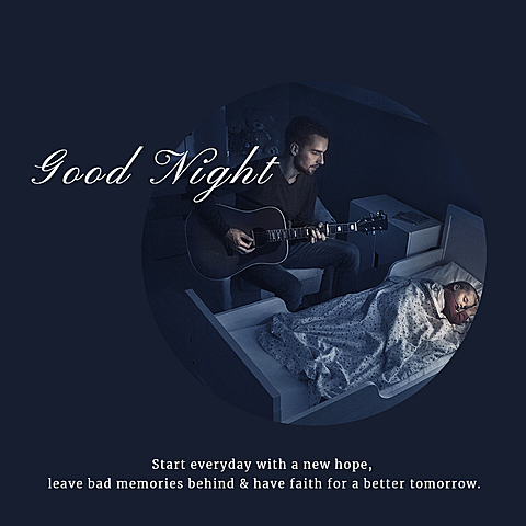 Father Children Good Night Quote Fashion Simple Style Poster Instagram Post