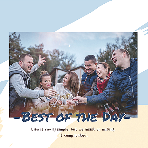 Happy Party Time Travel Record Fashion Simple Style Poster Instagram Post