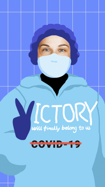 Creative COVID-19 Fight Victory Wishes Instagram Story预览效果