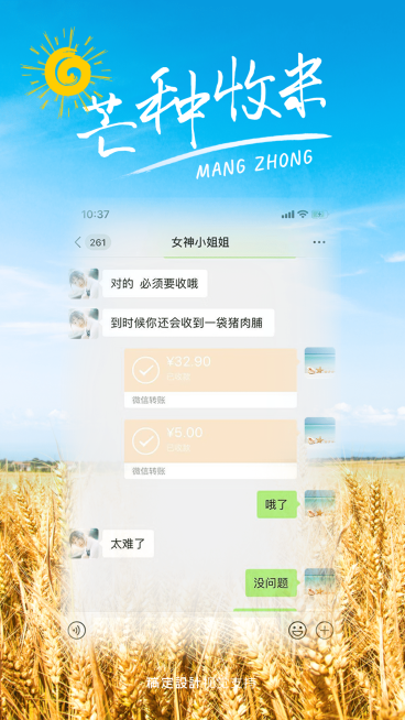 微商芒种节气花式晒单营销海报预览效果