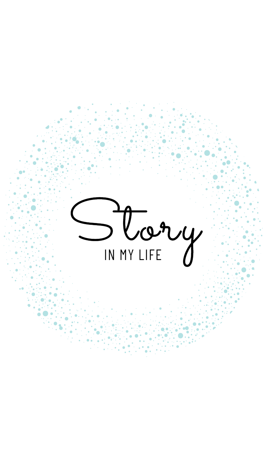 Simple Literary White Background Blue Dots Circle Frame Story Text Instagram Highlight