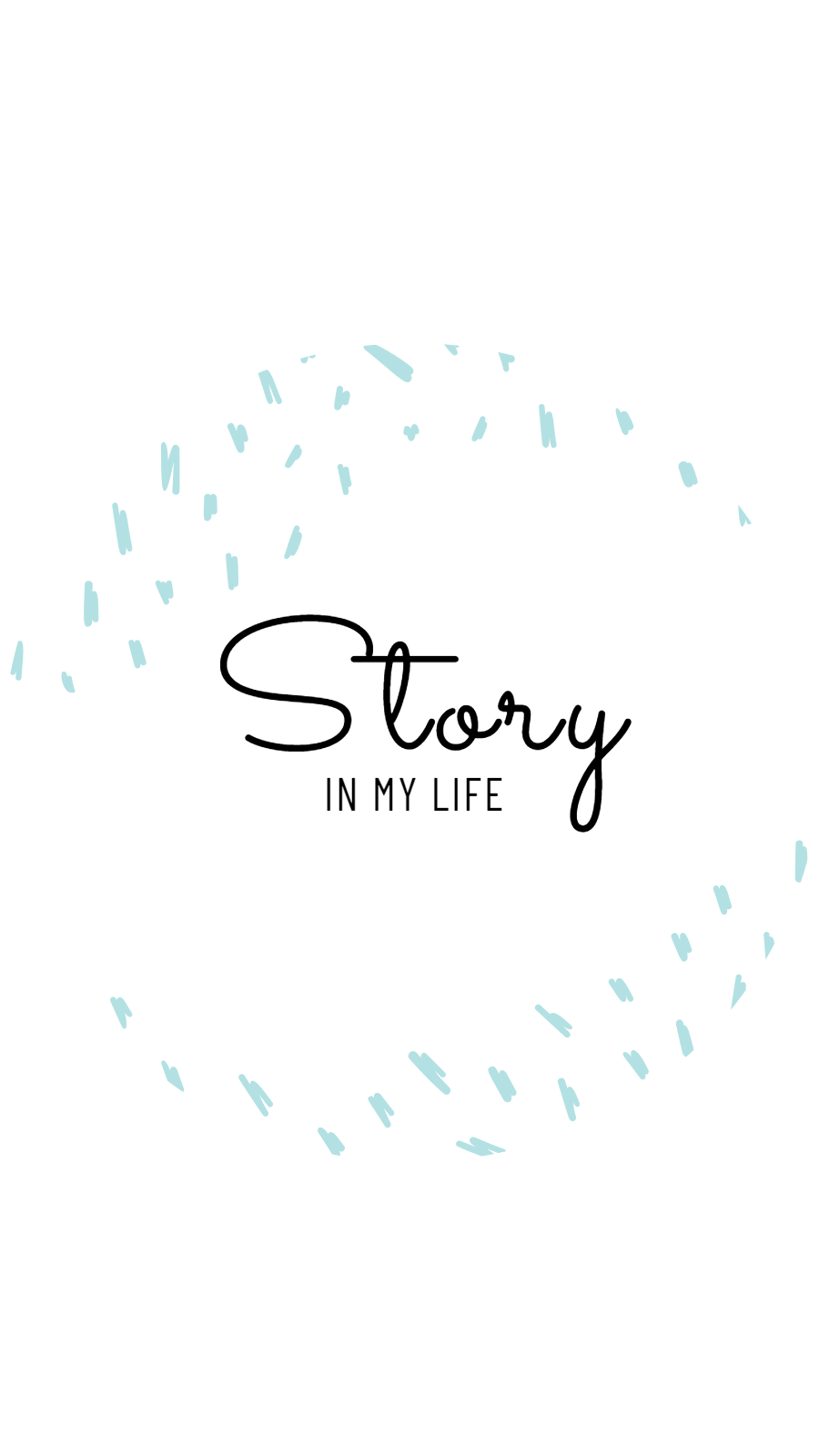 White Background Blue Dots Element Simple Text Instagram Highlight