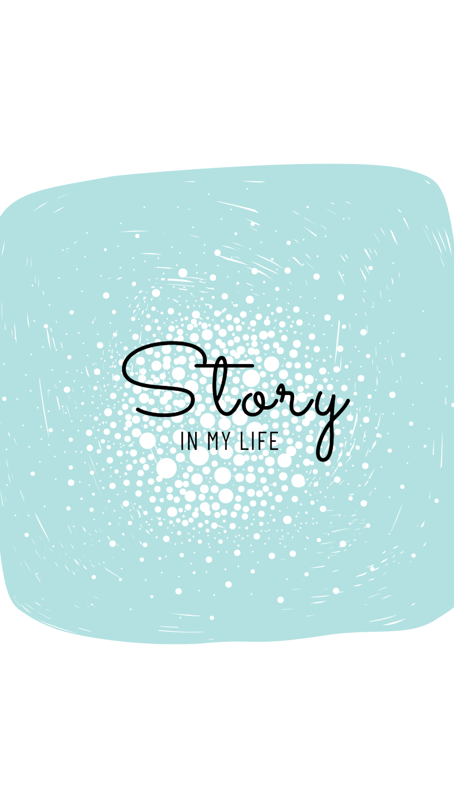 White Background Cyan dots Circle Simple Text Fashion Style Instagram Highlight