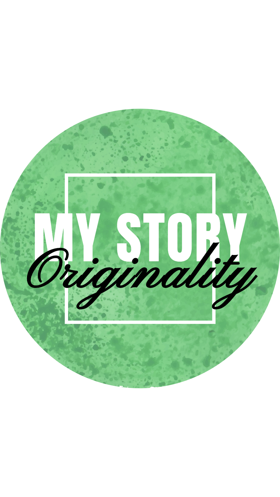 White Background Green Circle Text  Fashion Simple Style Instagram Highlight