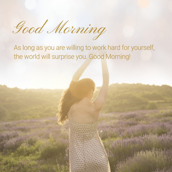 Natural Scene Good Morning Text Simple Fashion Style Poster Instagram Post预览效果