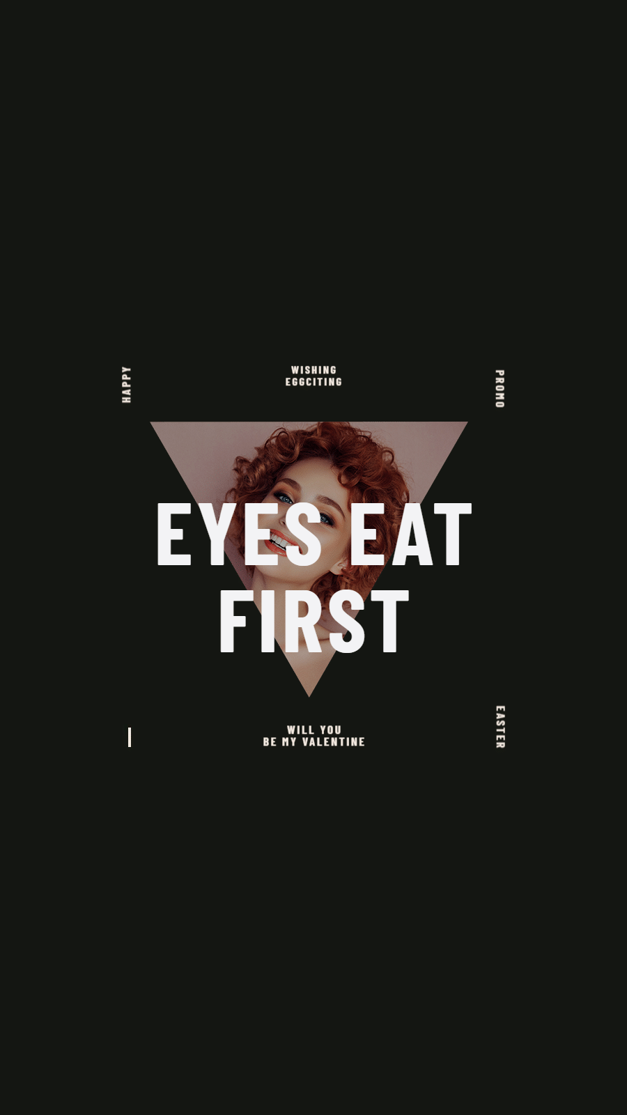 Fashion Triangle Frame Woman Text Eyes Eat First Instagram Highlight