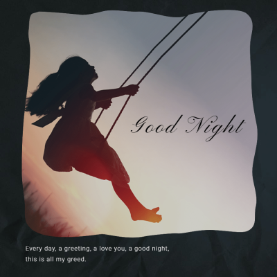 Good Night Quote Fashion Simple Style Poster Instagram Post