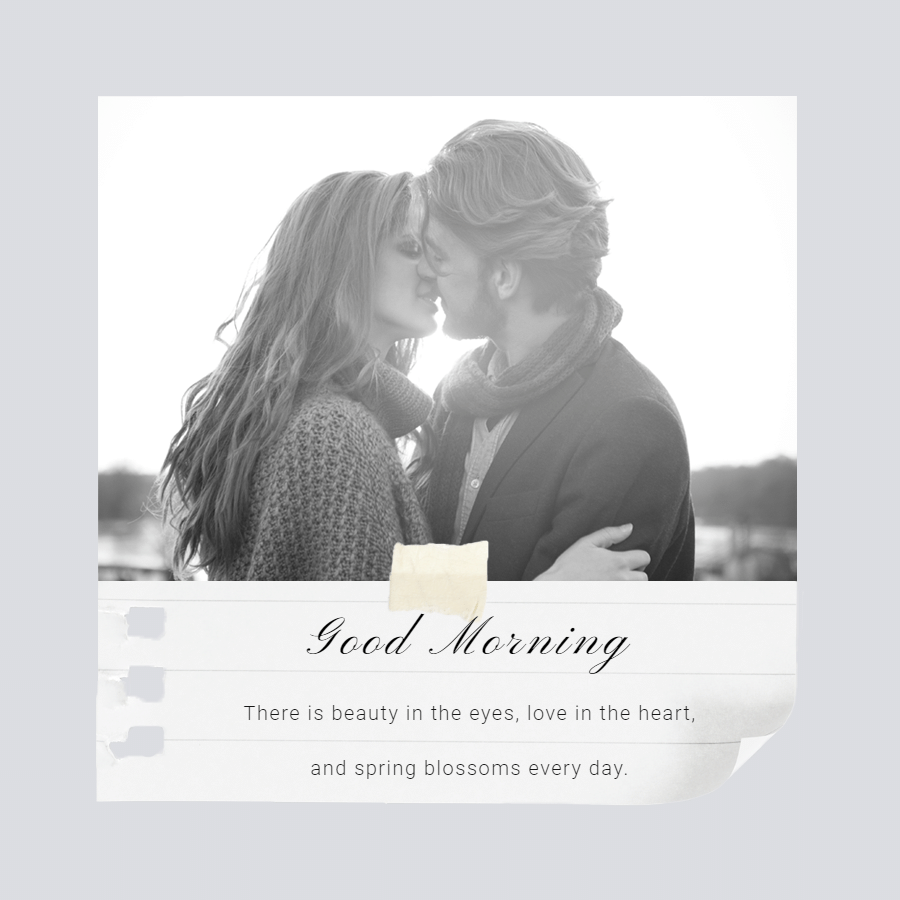 Literary Romantic Couple Simple Text Quotes Instagram Post预览效果